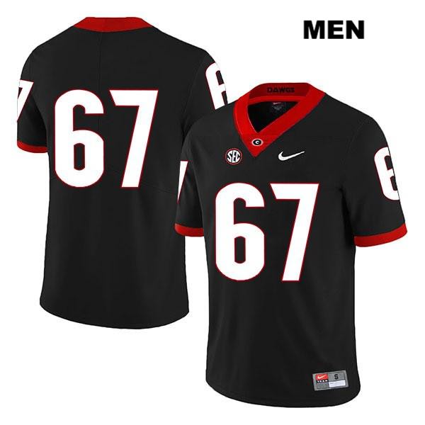 Georgia Bulldogs Men's Caleb Jones #67 NCAA No Name Legend Authentic Black Nike Stitched College Football Jersey BIC1256DW